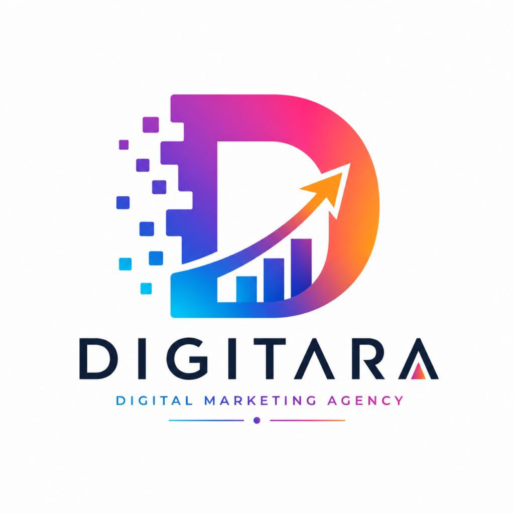 Home Digitara favicon with stylized D and growth arrow icon